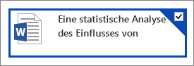 In OneDrive ausgewähltes Dokument