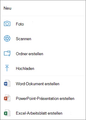 Auf OneDrive hochladen