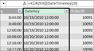 Spalte "DateKey" (DatumSchlüssel)