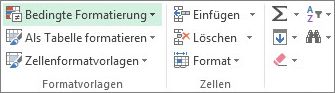 Bedingte Formatierung