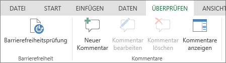 Kommentare hinzufügen, bearbeiten, löschen und anzeigen