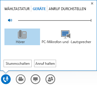 Screenshot der Audiooptionen