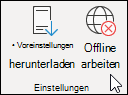 "Offline arbeiten" auswählen