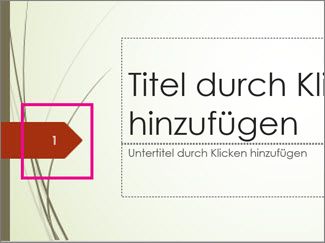 Design "Fetzen" mit Foliennummer