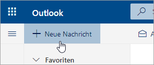 Screenshot der Schaltfläche "Neue Nachricht"