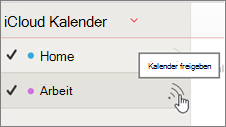Symbol "Kalender freigeben" in iCloud