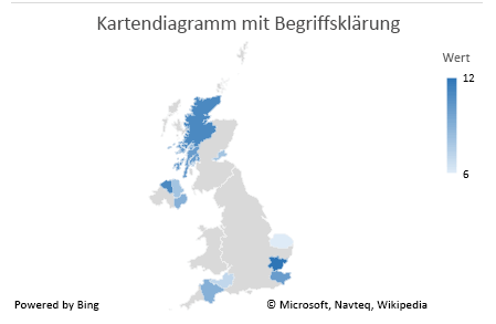 Excel-Kartendiagramm, Diagramm mit Begriffsklärungen zu mehrdeutigen Daten