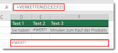 #WERT!- Fehler in VERKETTEN