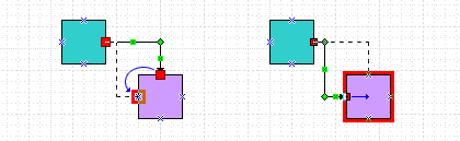 Ändern einer Punkt-zu-Punkt- in eine Shape-zu-Shape-Verbindung