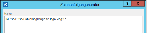 Zeichenfolgen-Generator für Image