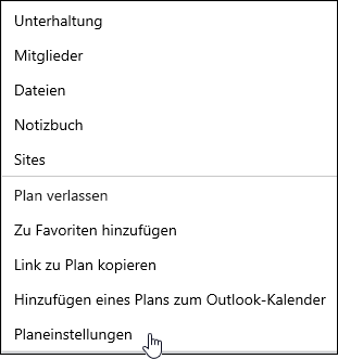 Erhalten von E-Mails zu einem Plan