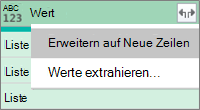 Erweitern einer JSON-Liste