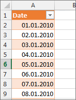 Datumsspalte in Power Pivot