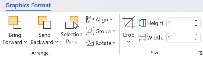 Mithilfe der Optionen auf der Registerkarte Grafikformat können Sie Ihre Bilder anpassen.