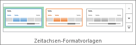 Zeitachsen-Formatvorlagen in 'Zeitachsentools' auf der Registerkarte 'Optionen'