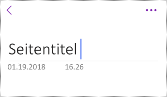 Umbenennen einer Seite in OneNote für iOS