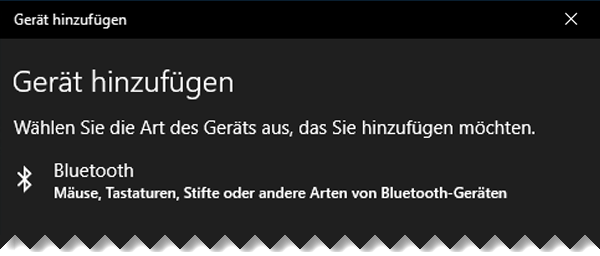 Das Dialogfeld "Gerät hinzufügen"