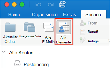 Zeigt die Schaltfläche "Alle Elemente" auf der Registerkarte "Suchen" an.