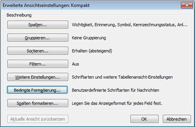 Dialogfeld 'Erweiterte Ansichtseinstellungen'