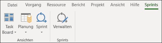 Registerkarte Sprints