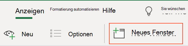 Symbol "Neue Schaltfläche" auf der Registerkarte "Ansicht" im Menüband