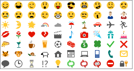 In Lync 2013 verfügbare Emoticons