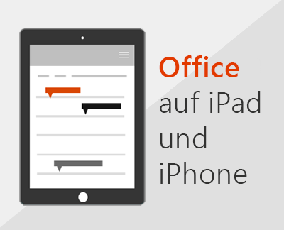 Klicken, um Office-Apps unter iOS einzurichten