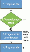 Verzweigungslogik für eine Umfrage