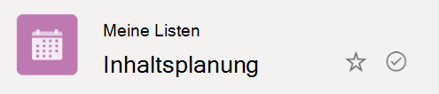 Das eingekreiste Häkchen gibt an, dass die Liste aus der Cloud mit Ihrem Windows-Gerät synchronisiert wird.