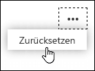 Option "Zurücksetzen" für Verzweigung