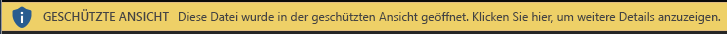 Geschützte Ansicht für Dokumente, für die der Benutzer das Öffnen in der geschützten Ansicht erzwingt