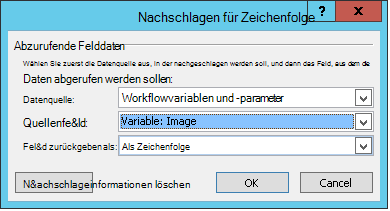 Email Zeichenfolge im Bildworkflow