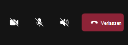 Teams-Lautsprecherkamera und Mikrofon deaktiviert.