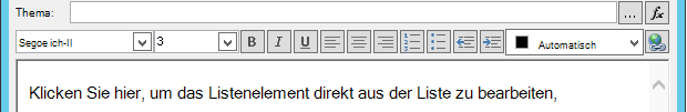 Definieren des Bildschirms "E-Mail-Nachricht" nach dem Einfügen einer Variablen