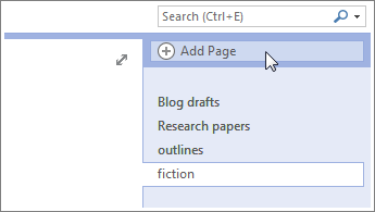 Fügen Sie weitere Seiten zu Ihren Notizbüchern hinzu.