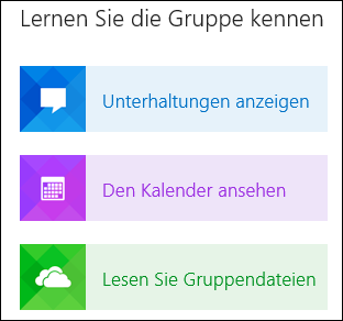 Erkunden einer Gruppe in Outlook