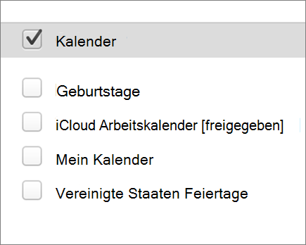 iCloud-Kalender in Outlook 2016 für Mac