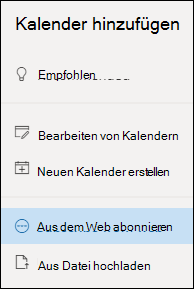 Abonnieren eines Kalenders