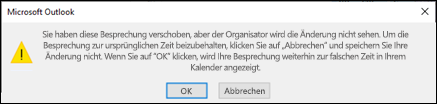Sie können eine Besprechung, zu der Sie eingeladen wurden, nicht ändern.