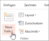 Schaltfläche „Neue Folie“