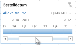 Scrollleiste der Zeitachse