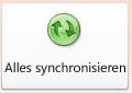 Schaltfläche 'Alles synchronisieren' in der Backstage-Ansicht von Access