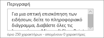 Το πεδίο περιγραφής