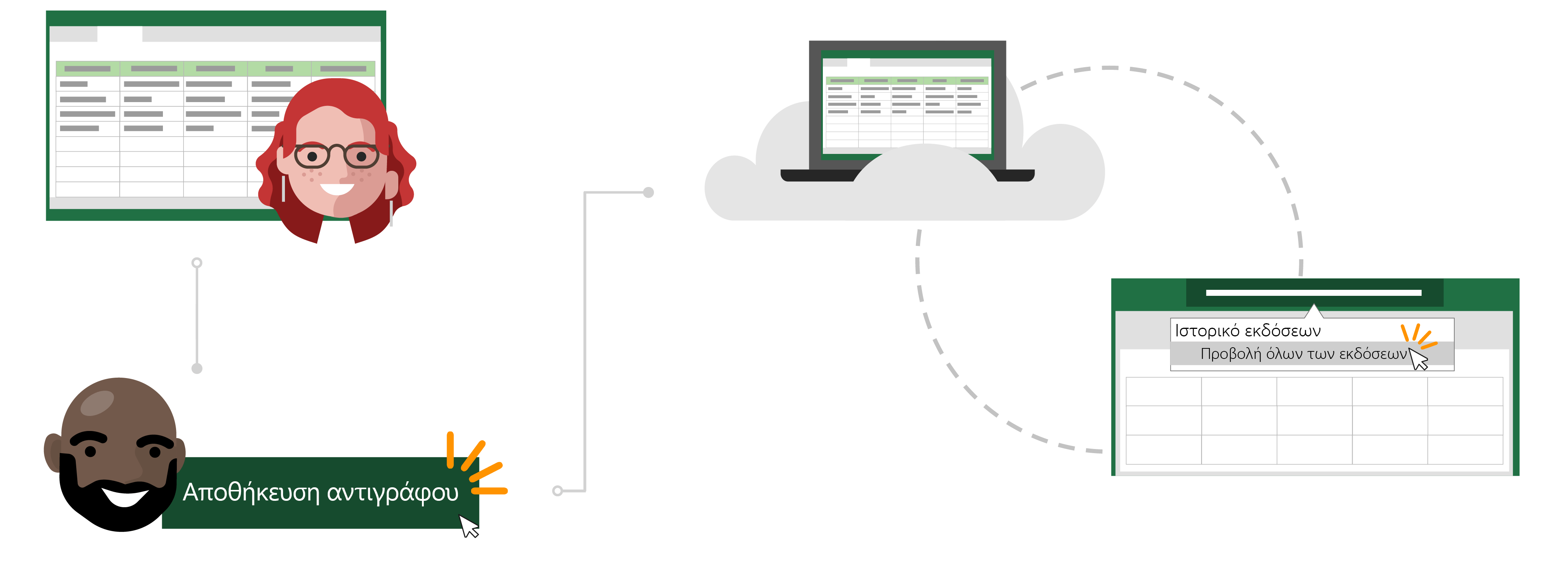 Χρησιμοποιήστε ένα υπάρχον αρχείο στο cloud ως πρότυπο για ένα νέο αρχείο χρησιμοποιώντας την επιλογή "Αποθήκευση αντιγράφου".