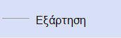 Η γραμμή σύνδεσης εξάρτησης.