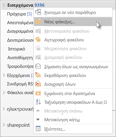 Προσθήκη νέου φακέλου