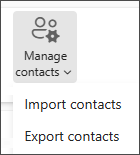 Select import contacts from the Manage menu