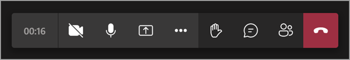 Toolbar during EDU Teams meetings.