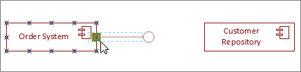 Provided Interface shape glued to Component shape