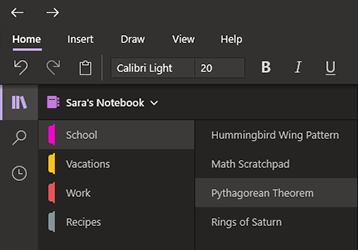 Dark Mode in OneNote for Windows 10